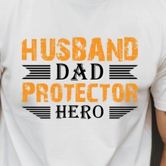 Husband Dad Protector Hero Tee Shirt, Papa T-Shirt, Father's Day Gift Shirt - Picture 2 of 4